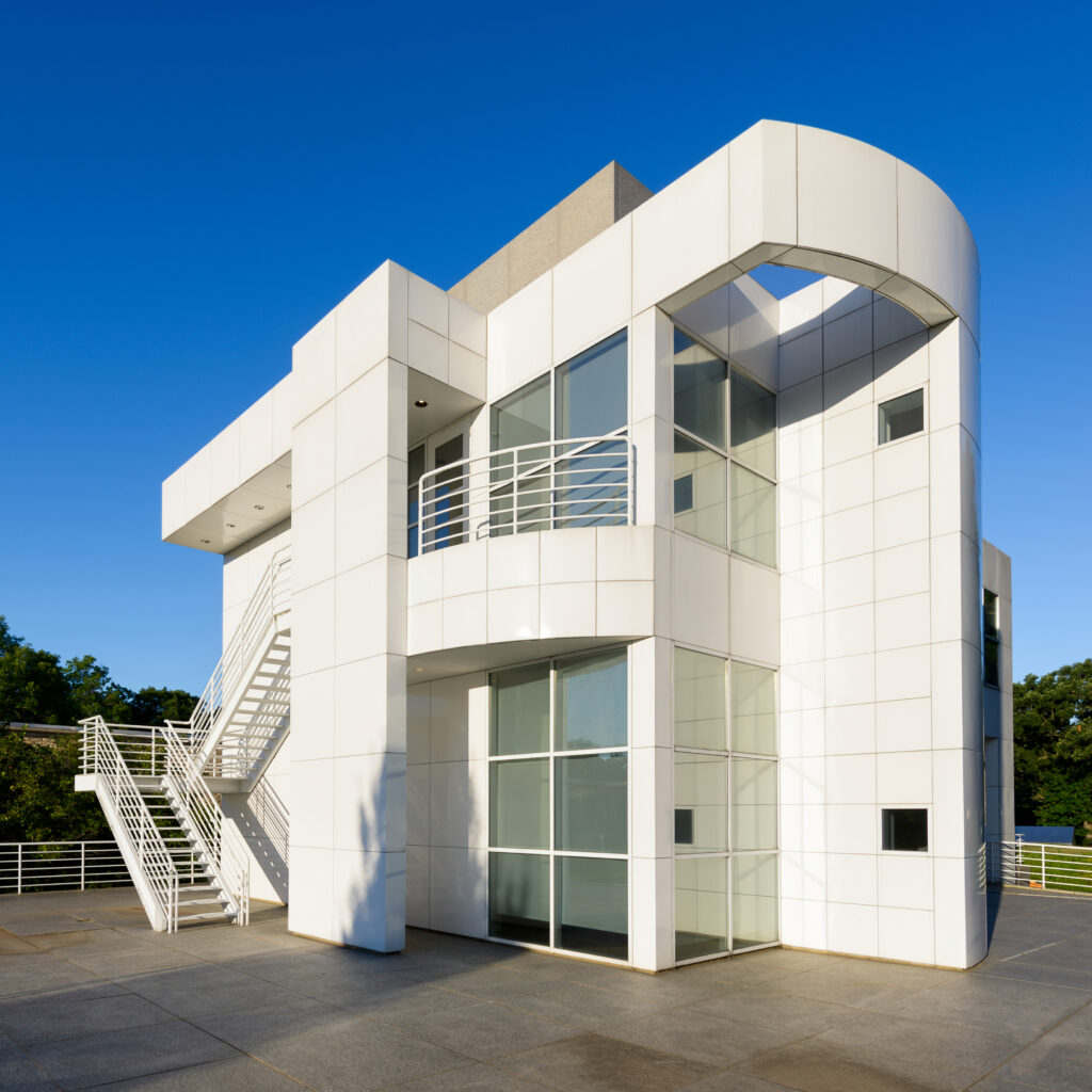 Des Moines, Iowa, USA - July 16, 2016: Exterior of the modern Des Moines Art Center in Des Moines